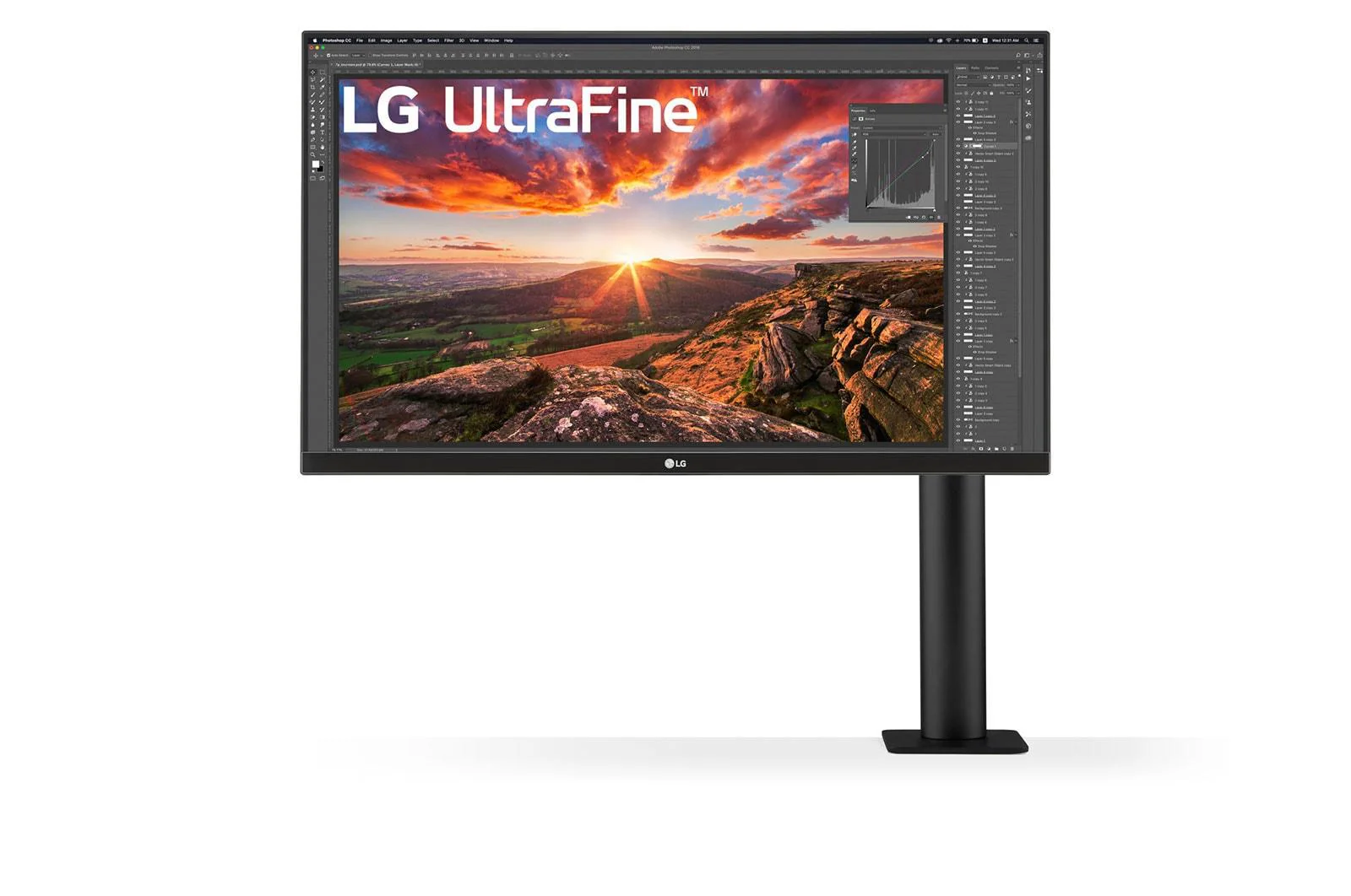 LG UltraFine Ergo 27UN880P-B 27 3840 x 2160 (4K) HDMI DisplayPort USB-C 60Hz Forlæng Træk tilbage  Dockingskærm