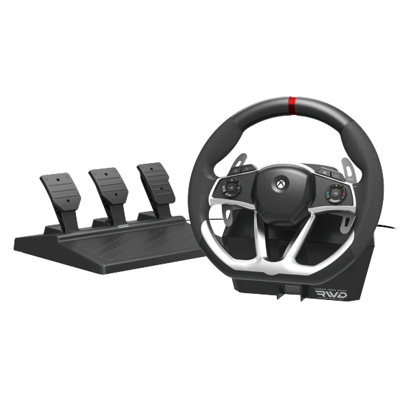 HORI - Force Feedback Racing Wheel DLX   + 7-Speed Racing Shifter Bundle For Xbox Series X - S. Xbox One and PC (Windows 11/10)