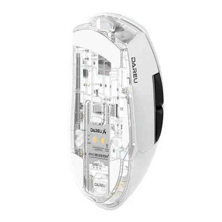 trådløs gaming mouse + charging dock Dareu A955 RGB 400-12000 DPI (hvid)