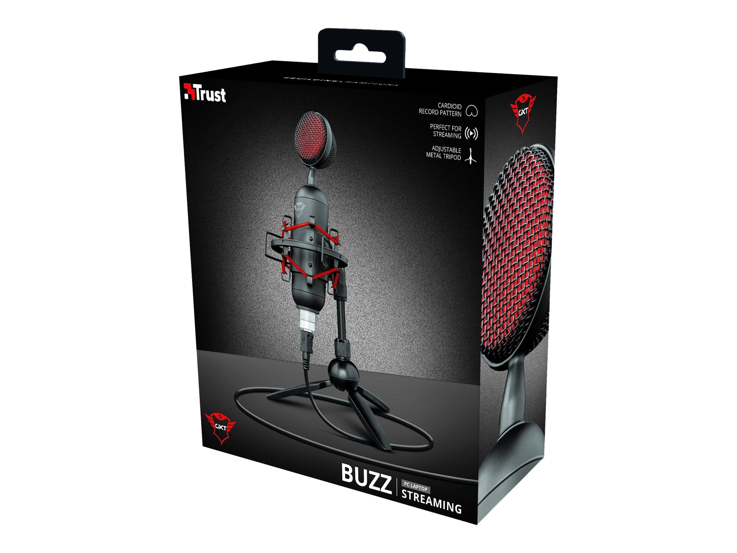 Trust Gaming GXT 244 Buzz Mikrofonkabel Schwarz Rot