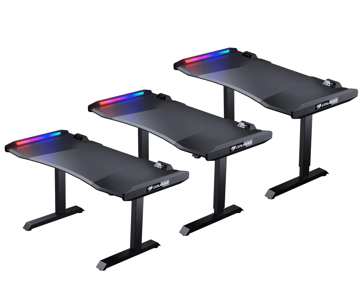 Cougar Gaming-Tisch Mars. Led-Licht schwarz