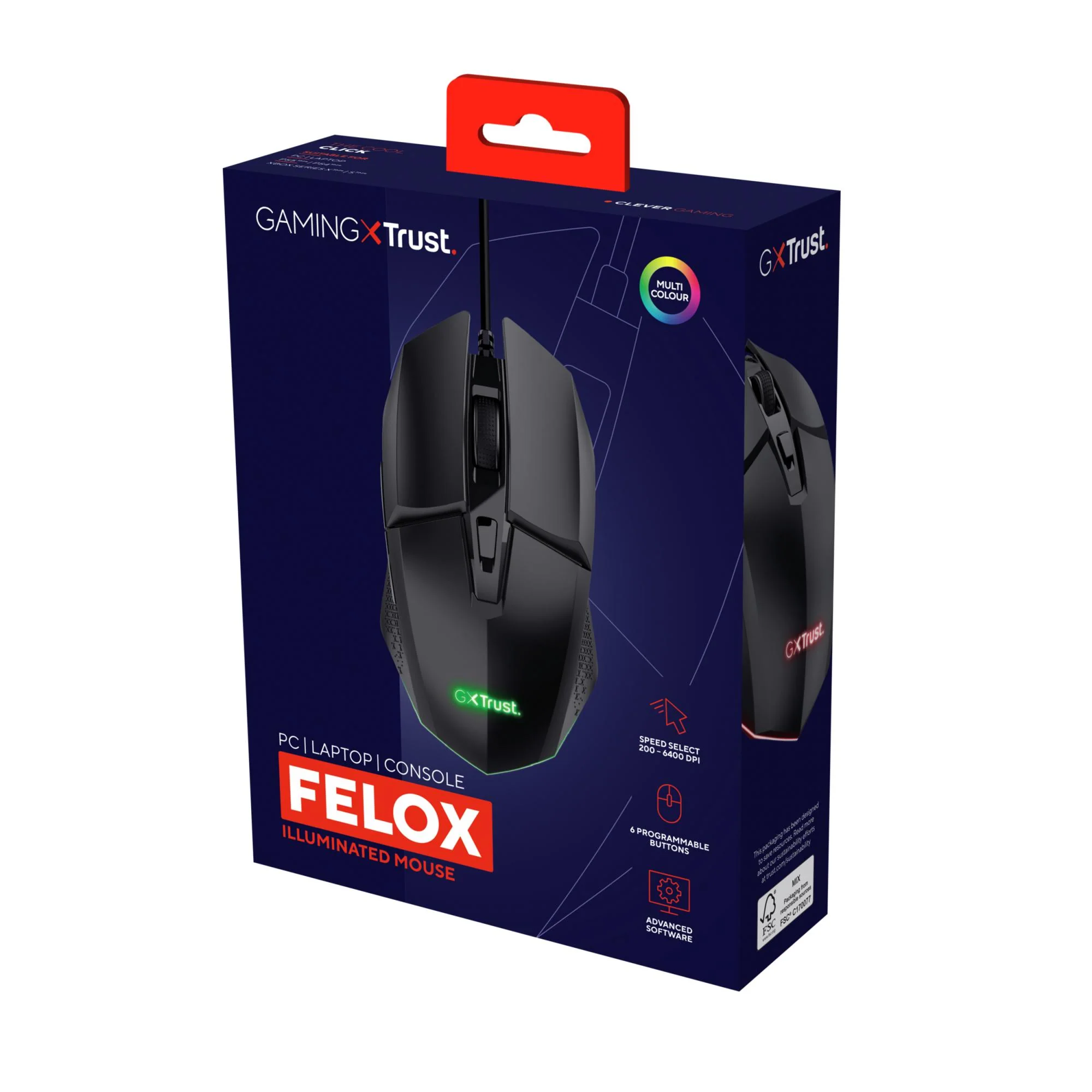 TRUST GXT109 FELOX GAMING MUS- SORT