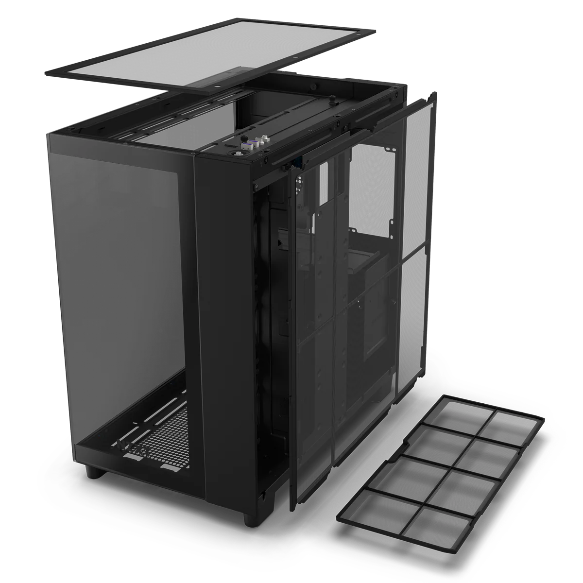 NZXT H9 Flow Schwarzes Zweikammer-Mid-Tower-Gehäuse