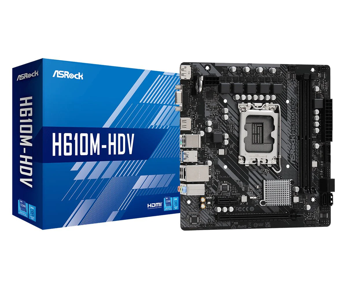 ASRock H610M-HDV Micro-ATX LGA1700  Intel H610 - Bundkort