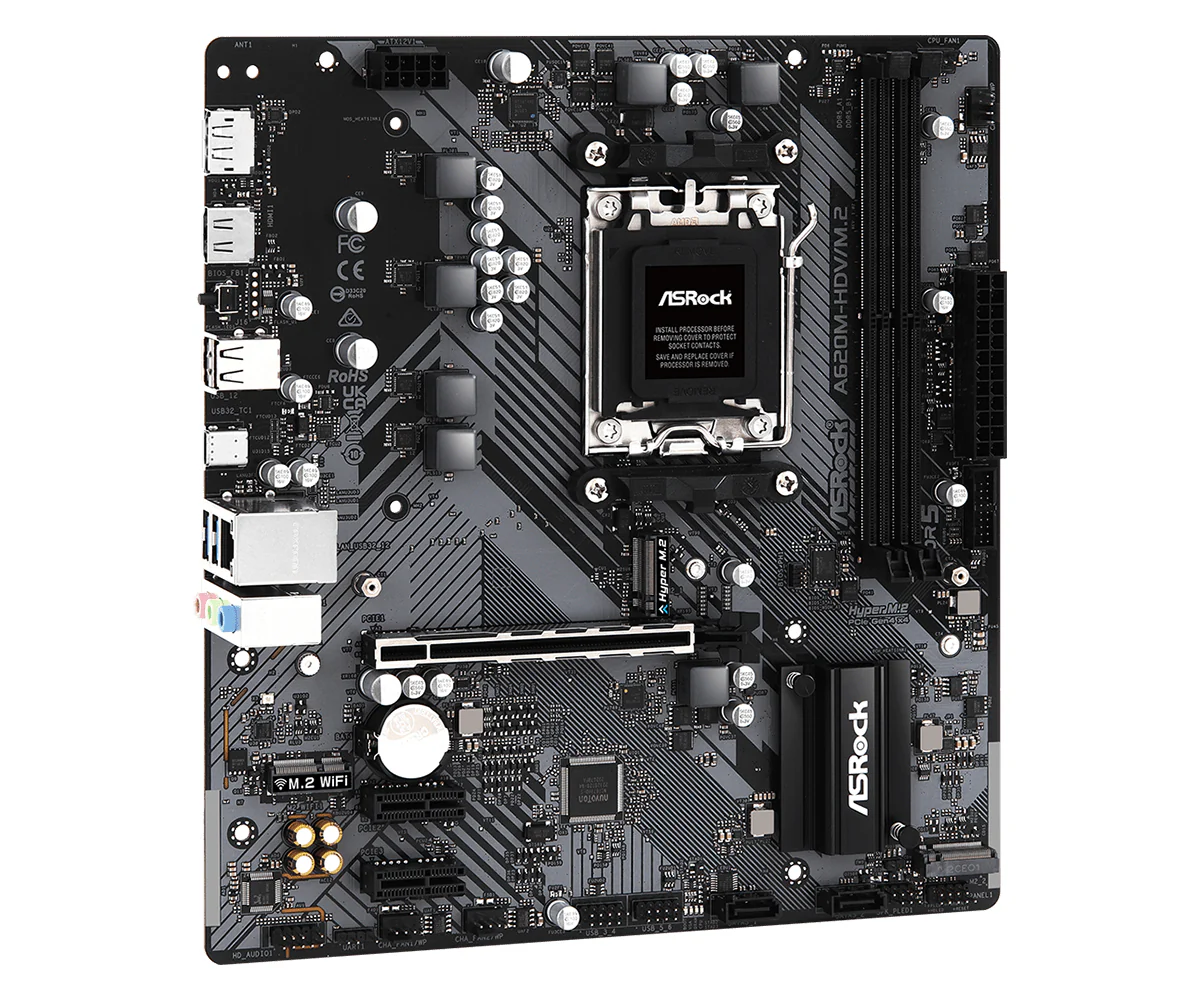 ASRock A620M-HDV/M.2 - AM5 - Bundkort