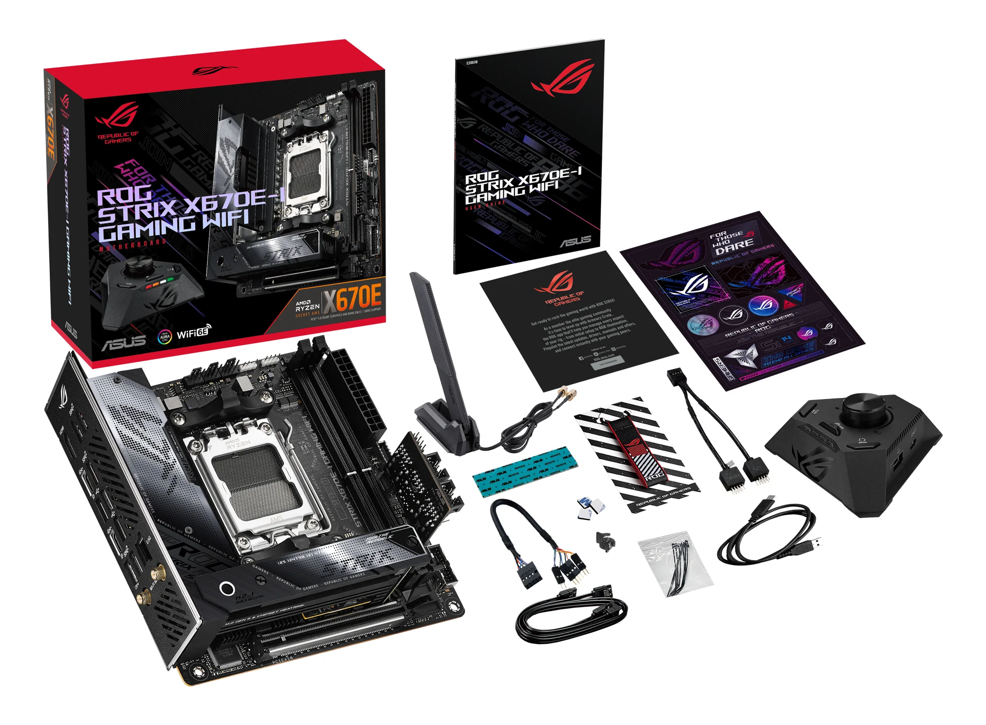 ASUS ROG STRIX X670E-I GAMING WIFI (mITX. X670E. AM5) - Bundkort