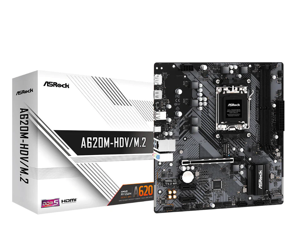 ASRock A620M-HDV/M.2 - AM5 - Bundkort