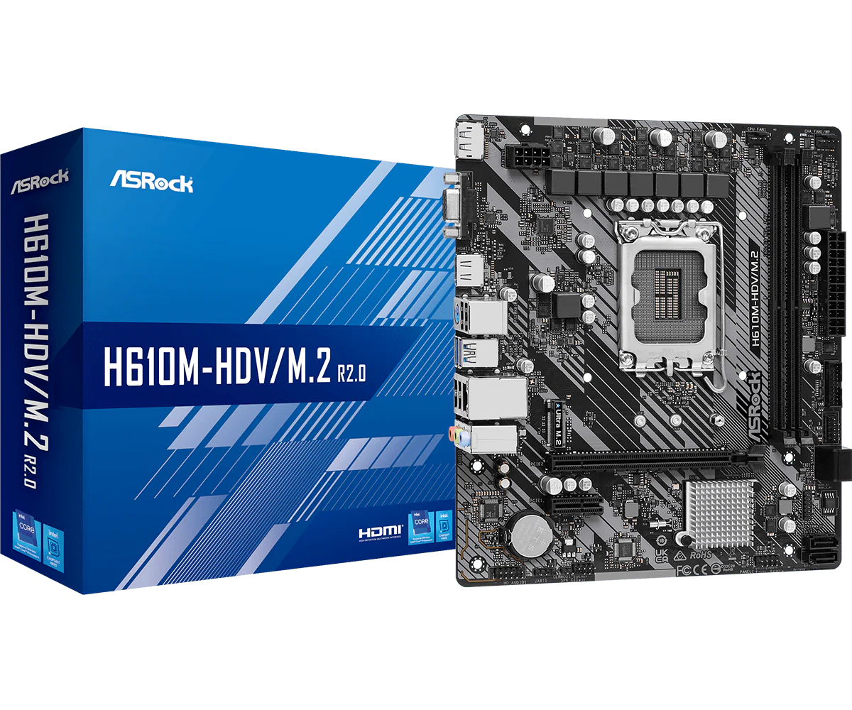 Asrock H610M-HDV/M.2 R2.0 Micro-ATX LGA1700 - Bundkort