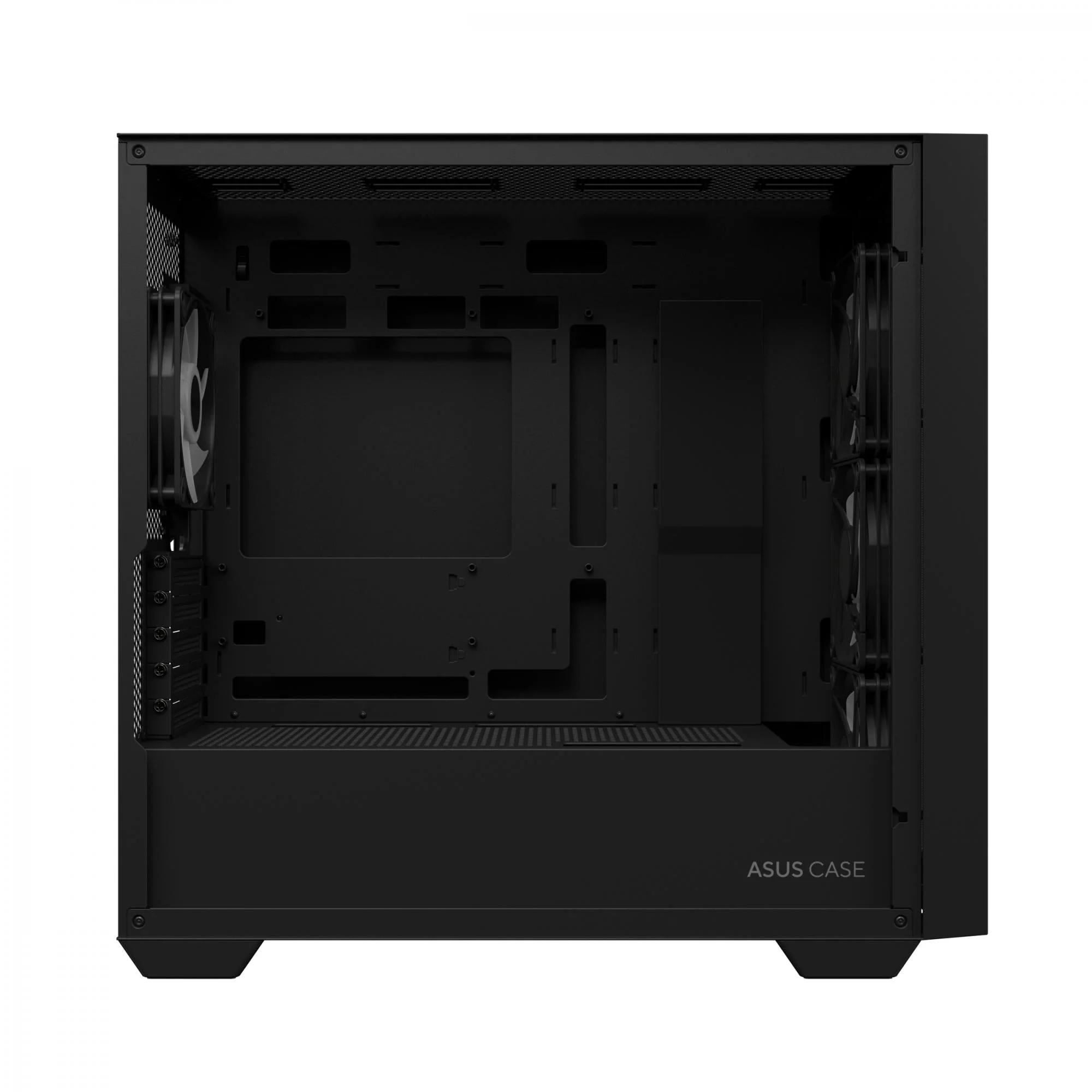ASUS A21 PLUS mATX Case with 4 Pre-installed ARGB Fans. BTF support - Black