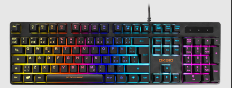 DELTACO GAMING DK310 Tastatur Mekanisk RGB Kabling