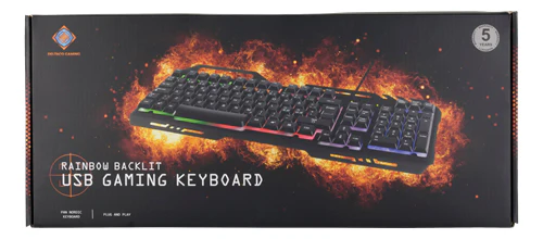 DELTACO GAMING GAM-042 Tastatur Membran RGB Kabling Nordisk