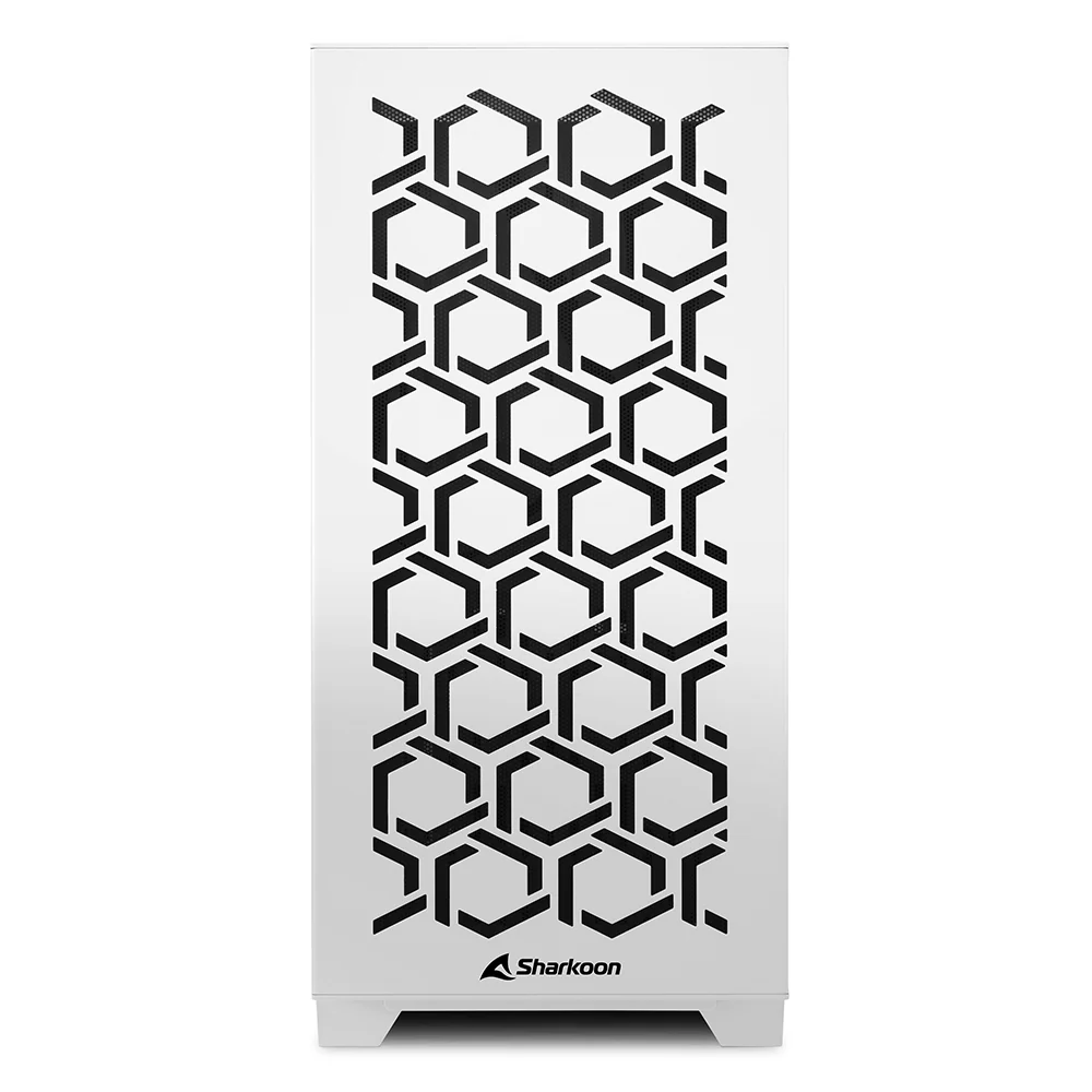 Sharkoon MS-Y1000. gaming tower case (white. tempered glass side panel)