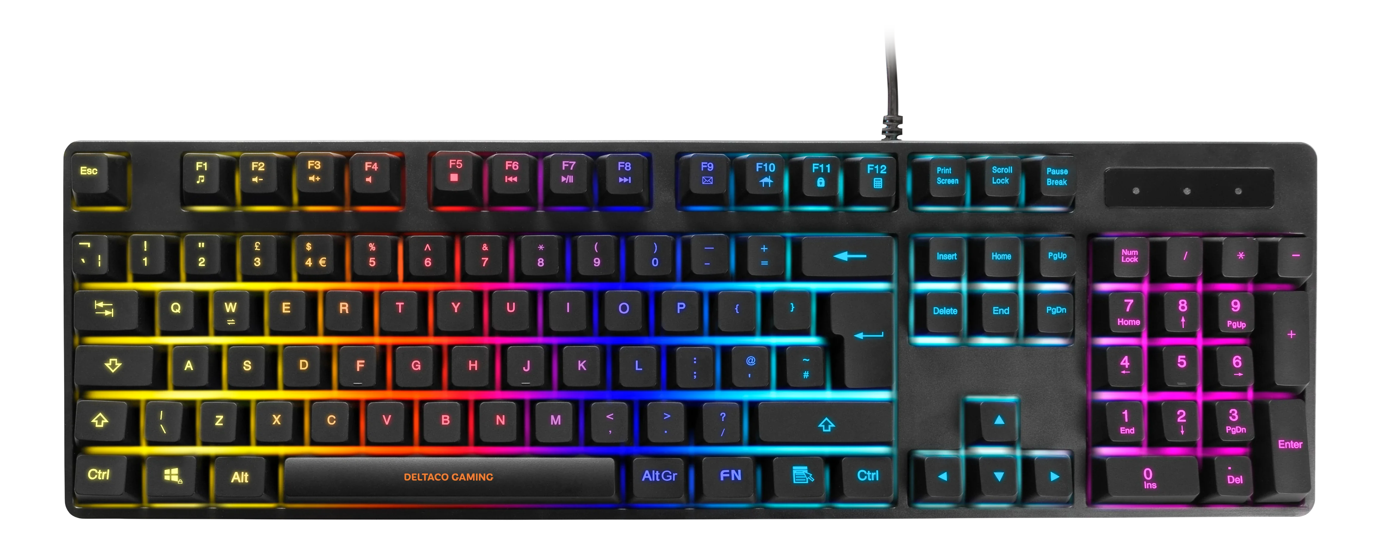 Deltaco - DK310 RGB Gaming Keyboard - Outemu Red Switch - UK LAYOUT