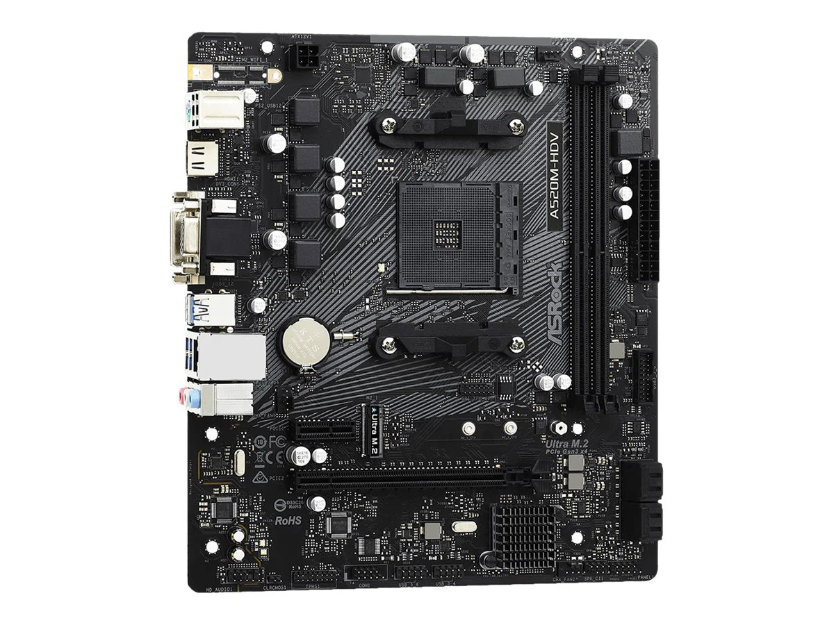 ASRock A520M-HDV Micro-ATX  AM4 AMD A520 - Bundkort