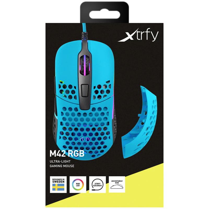 Xtrfy M42 RGB. Gaming-Maus. Miami Blue