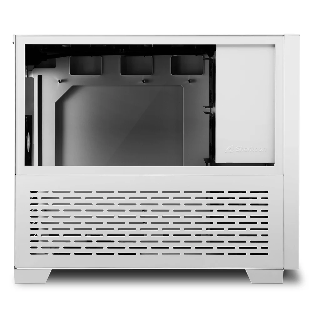 Sharkoon MS-Y1000. gaming tower case (white. tempered glass side panel)
