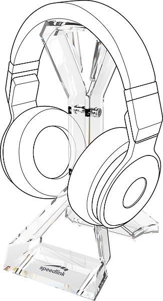 SpeedLink Acryl-Headset-Ständer. transparent