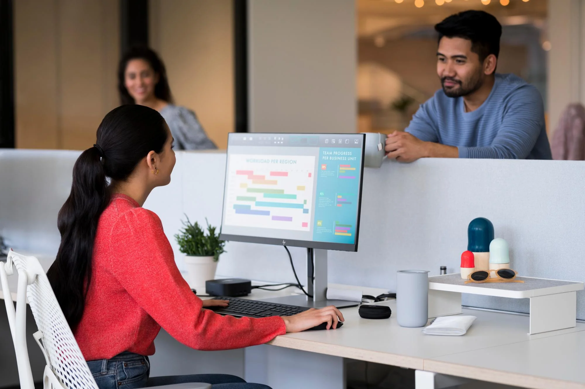 HP E24 G4 23.8 1920 x 1080 VGA (HD-15) HDMI DisplayPort 60Hz Pivot Skærm (Uden Stander)