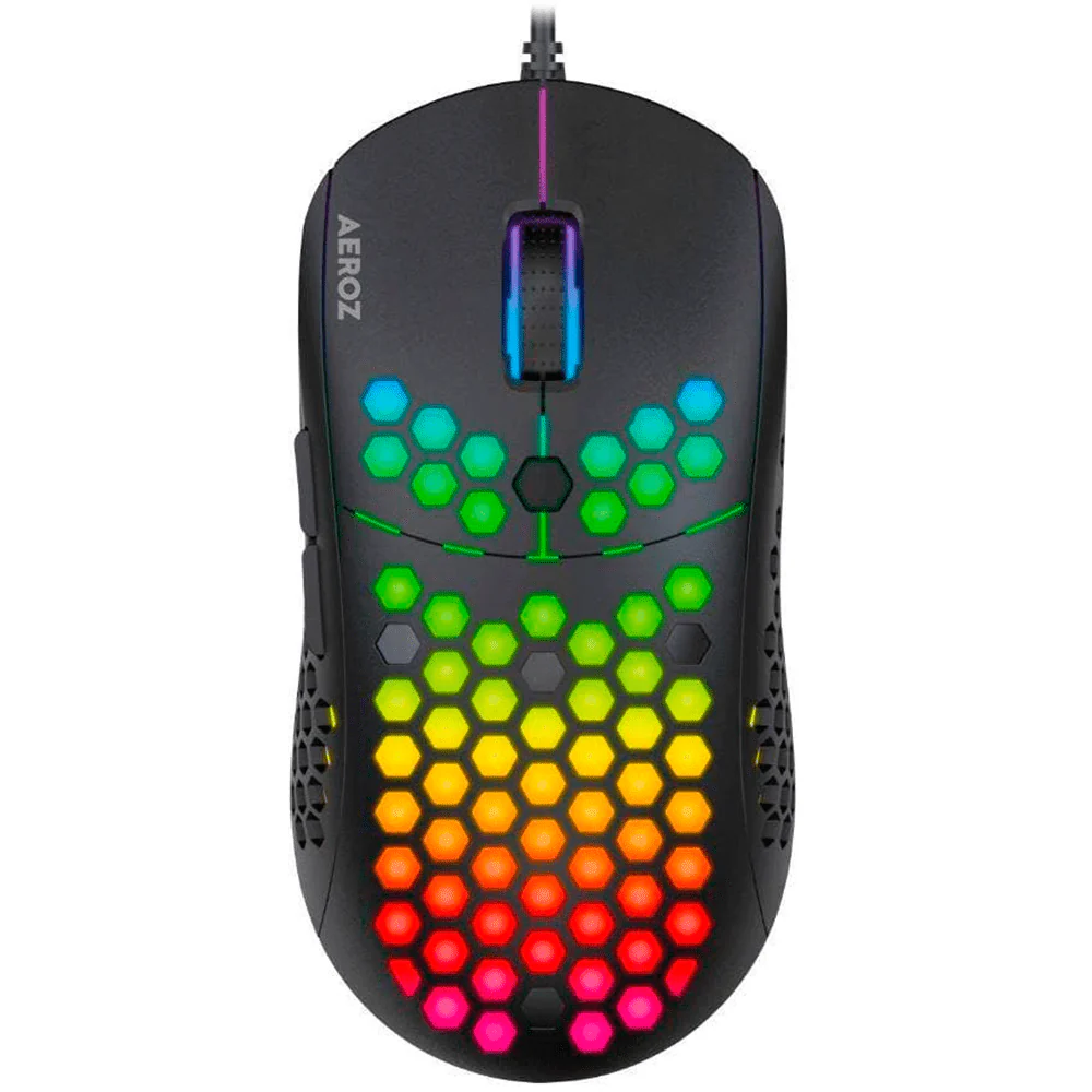 AEROZ– GM-1000 SCHWARZ– LEICHTE RGB-GAMING-MAUS