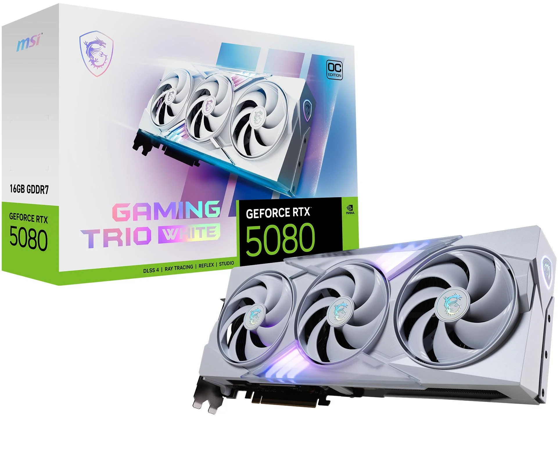 MSI GeForce RTX 5080 16G GAMING TRIO OC (Hvid)