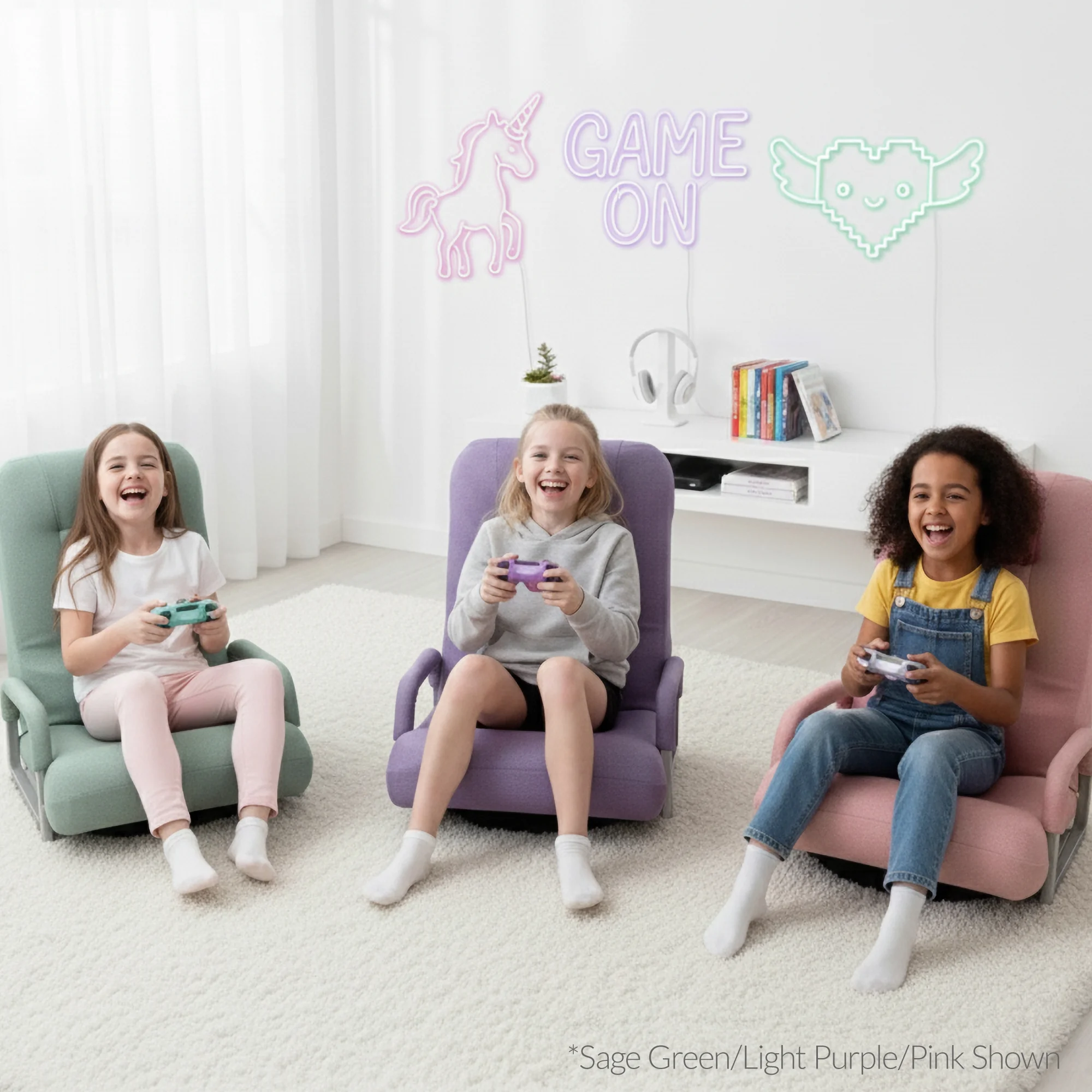 Best Choice Products 360-Degree Swivel Gaming Floor Chair w/ Armrest Handles, Foldable Adjustable Backrest - Black/Red