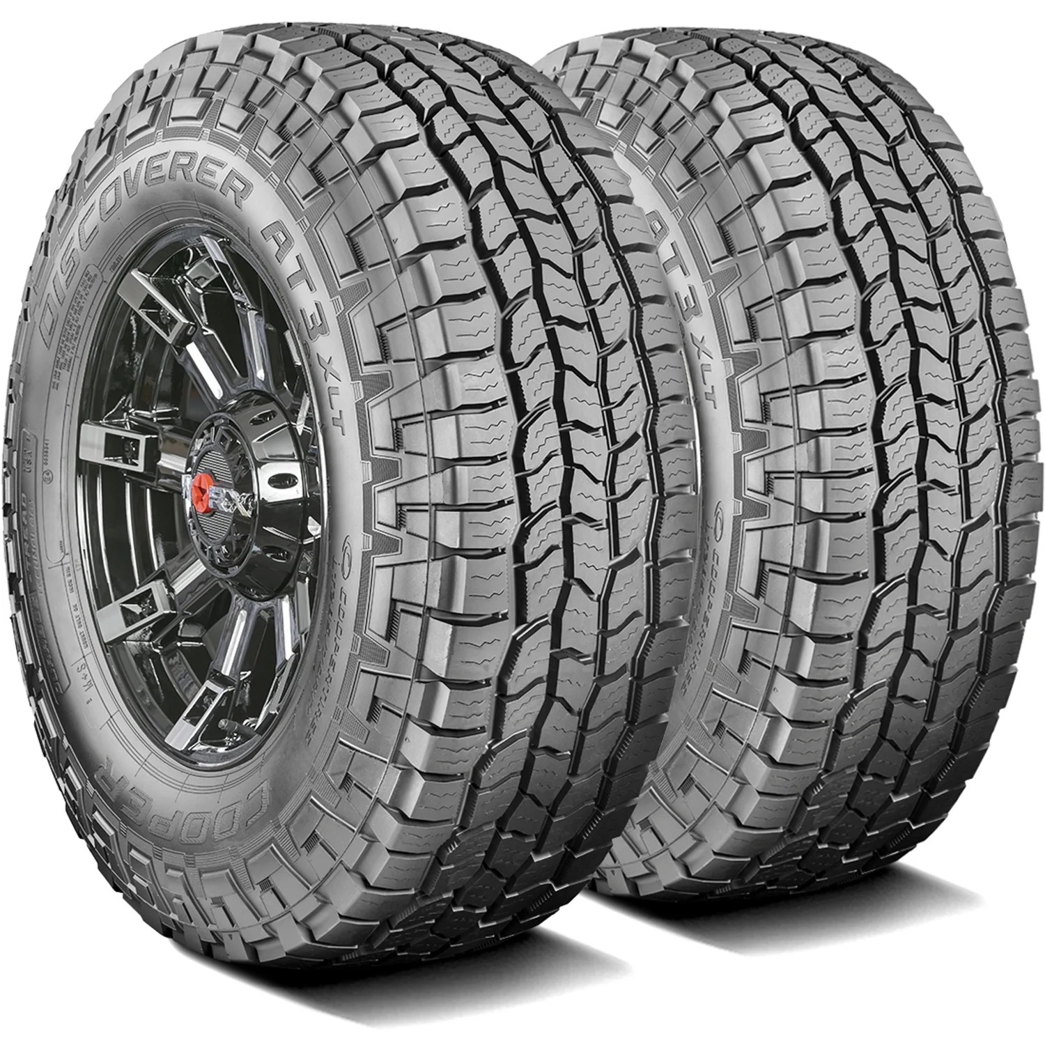 Set of 4 (FOUR) Cooper Discoverer AT3 XLT LT 275/65R20 Load E (10 Ply) AT A/T All Terrain Tires Fits: 2020-23 GMC Sierra 2500 HD AT4, 2011-22 Ford F-250 Super Duty Lariat