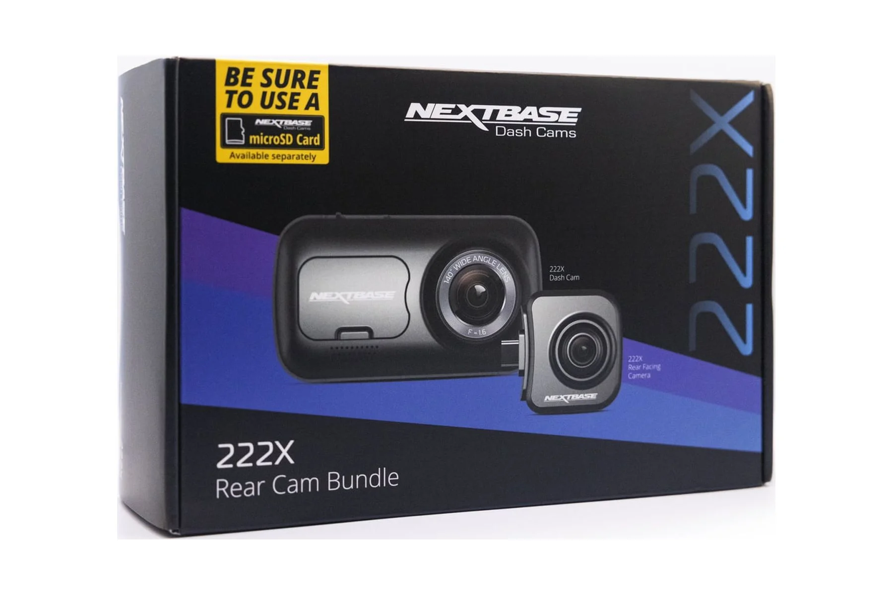 Nextbase 222X Compact Dual Dash Cam Front & Rear 2.5