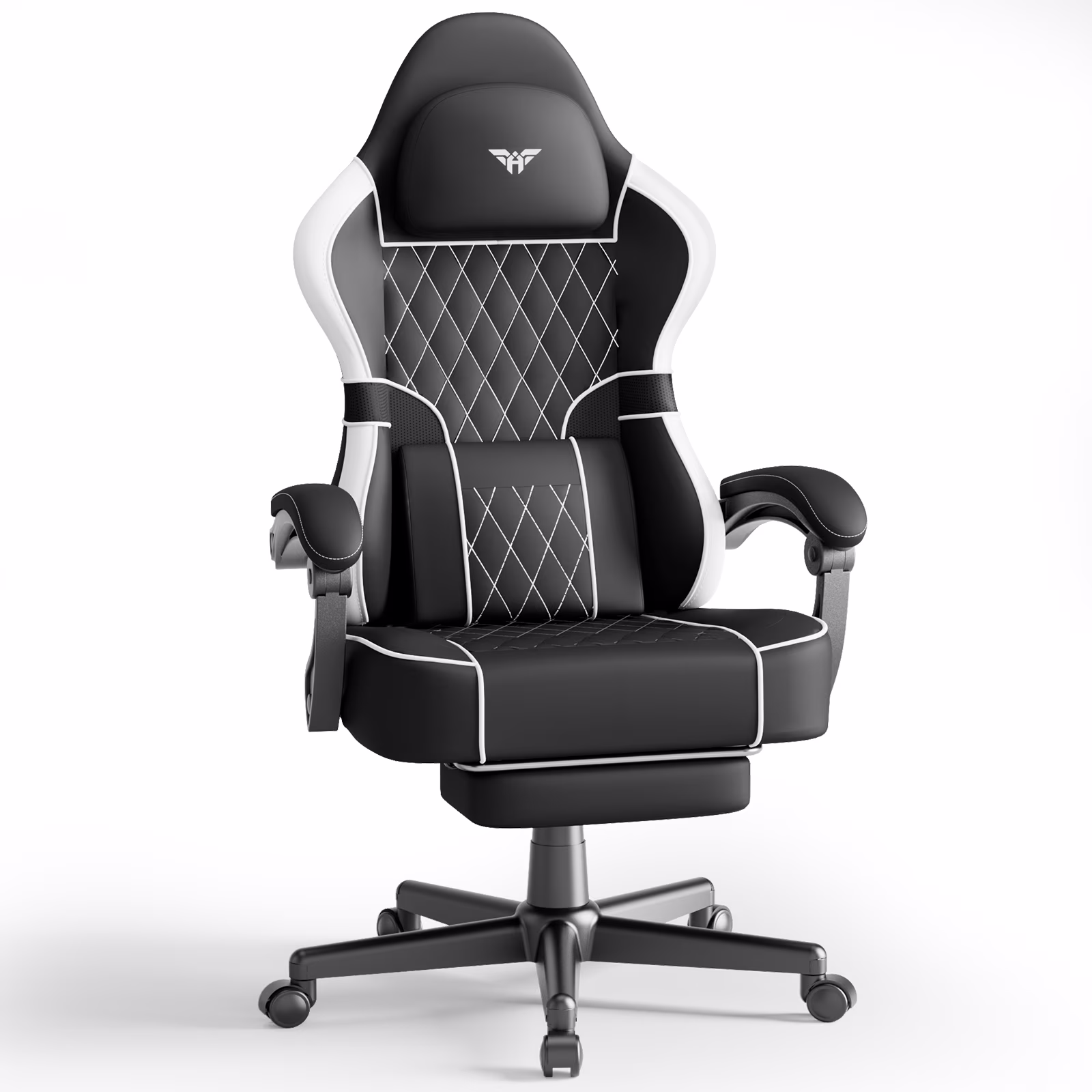 SOONTRANS Gaming Chair for Adults, Velvet Fabric High Back Comfortable Video Game Chair with Footrest and Massage Lumbar Cushion, Racing Computer Desk Chair, Ergonomic Gamer Chair, Black/Grey