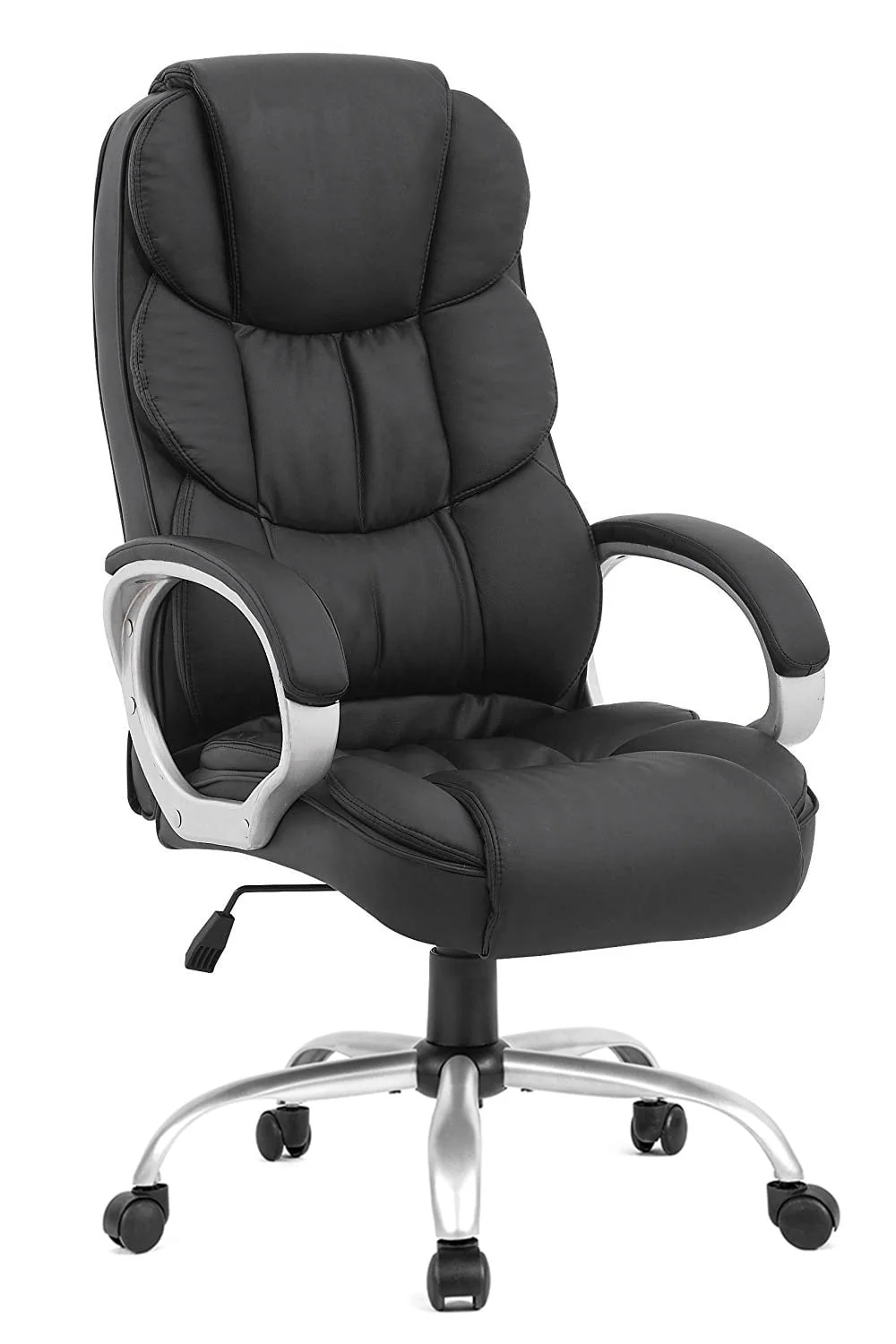 BestOffice Ergonomic Executive High Back PU Leather Office Gaming Massage Chair with Lumbar Support Headrest Armrest Swivel, Metal Base